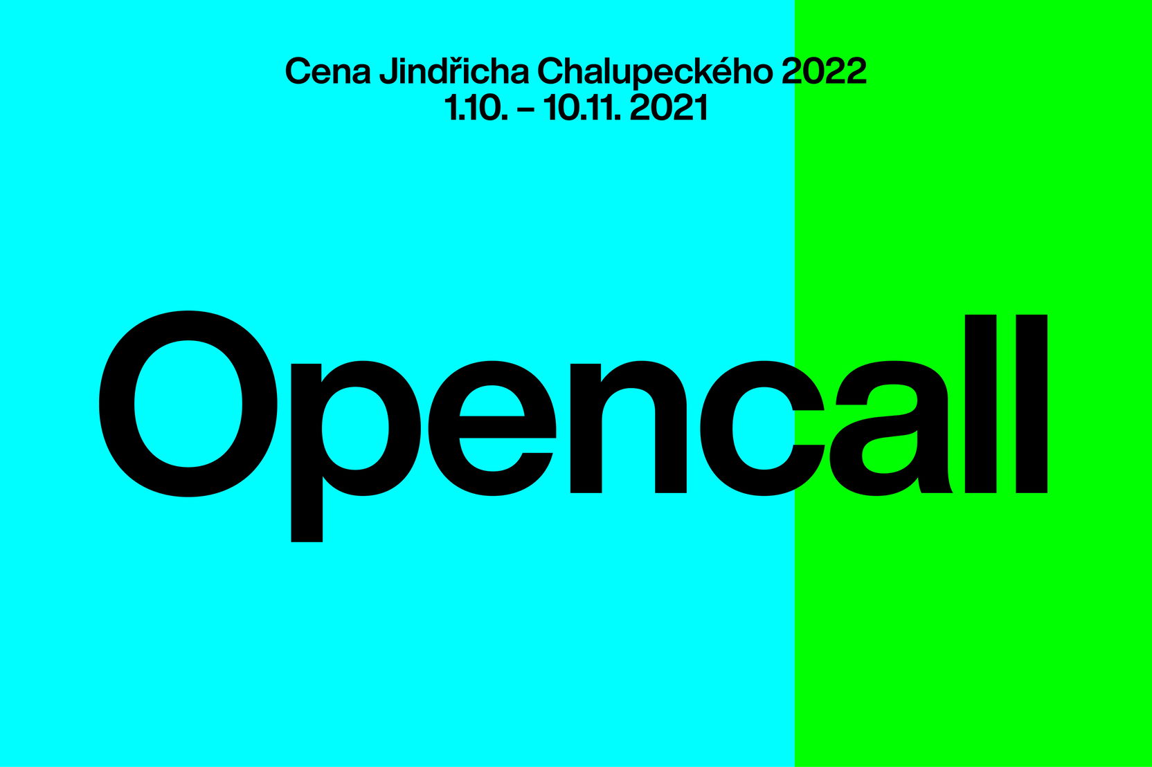 OPENCALL Cena Jindřicha Chalupeckého 2022