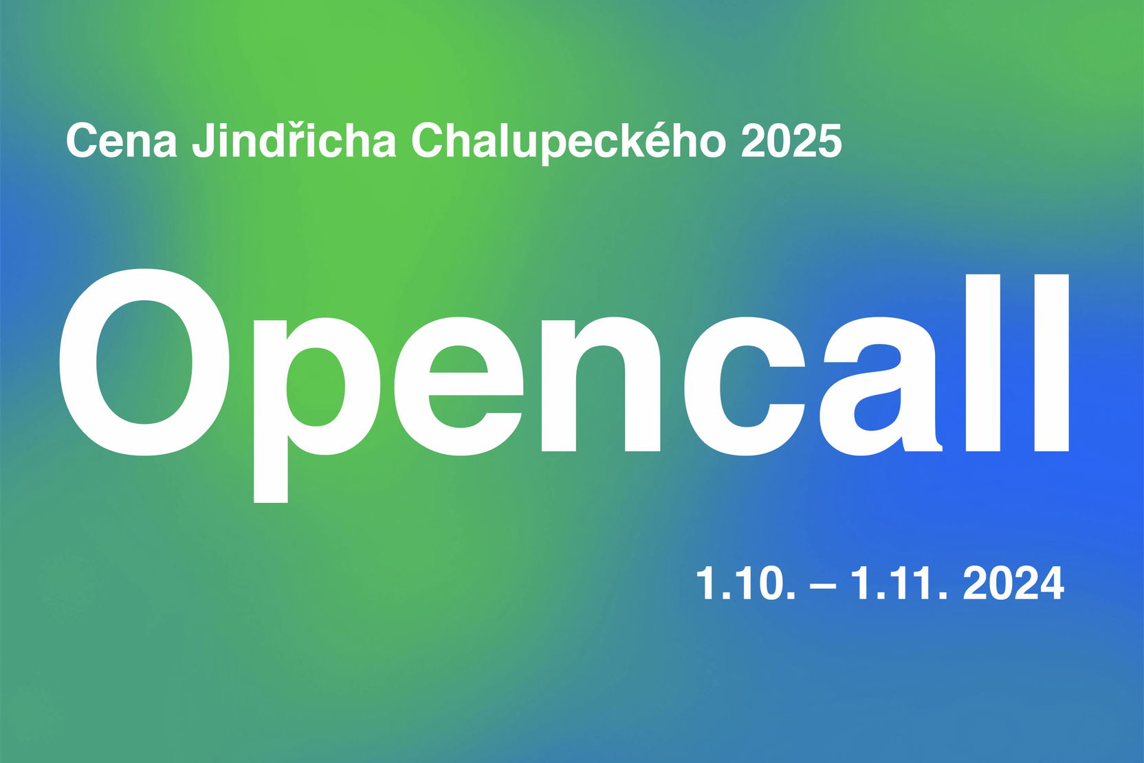 OPENCALL: Cena Jindřicha Chalupeckého 2025